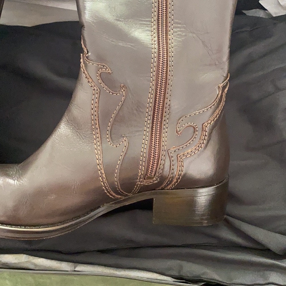 Mimco Boots 39 Chocolate great cond leather - Picture 6 of 9